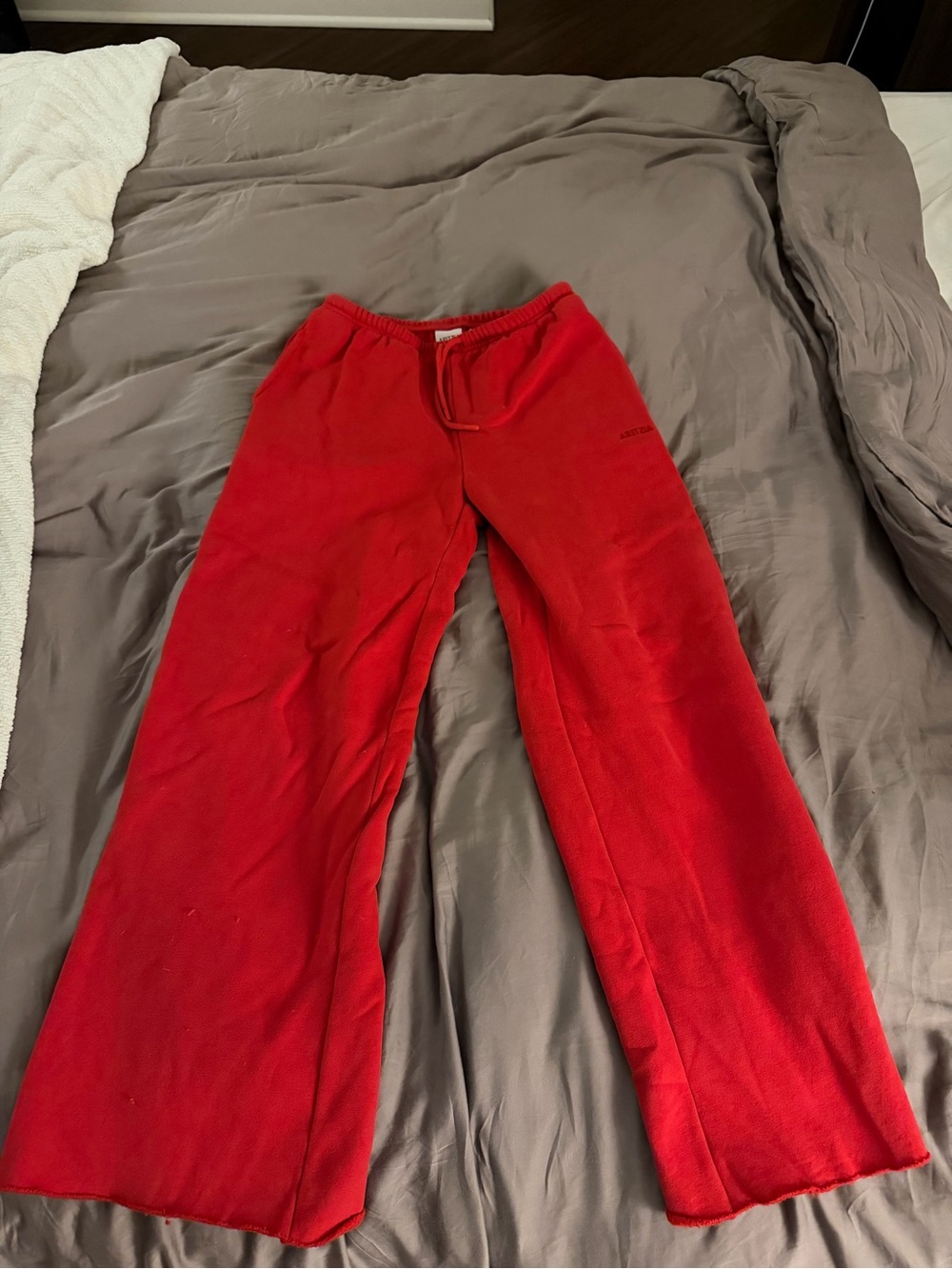 Aritzia Cherry Red Mega Flutter Sweatpants